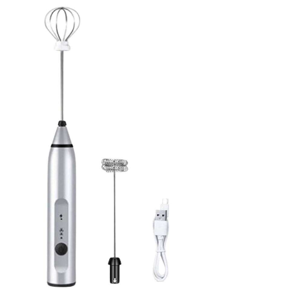 Froth, Blend, Whisk All-in-One Electric Milk Frother Set