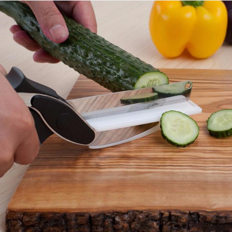 Slice and Chop with Ease 2-in-1 Clever Cutter