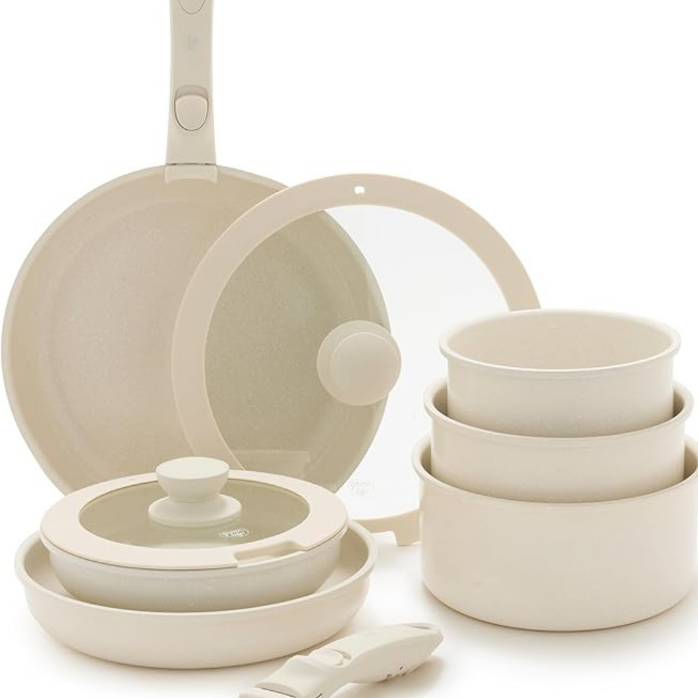 Space-Saving Elegance Detachable Cookware Set