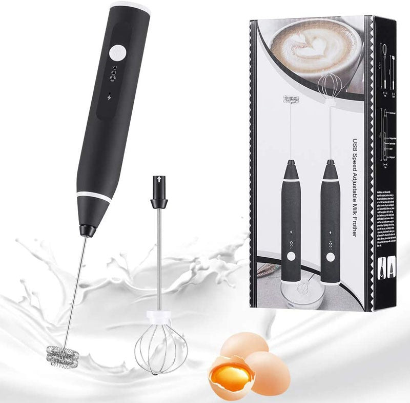 Froth, Blend, Whisk All-in-One Electric Milk Frother Set