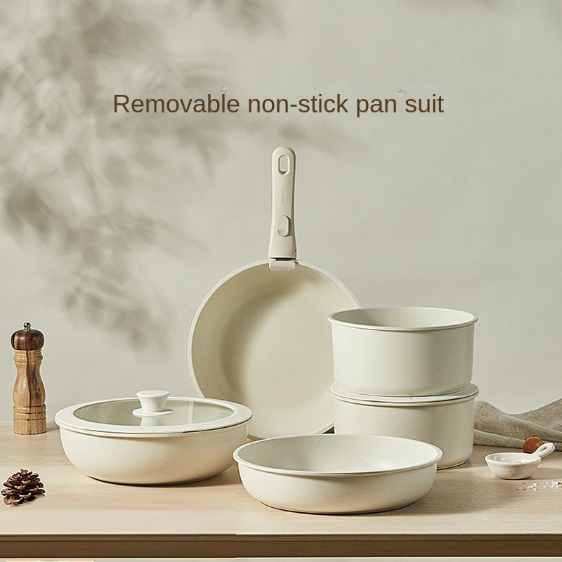 Space-Saving Elegance Detachable Cookware Set