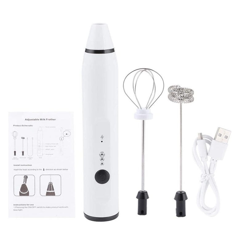 Froth, Blend, Whisk All-in-One Electric Milk Frother Set