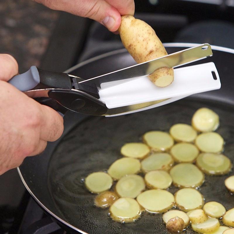 Slice and Chop with Ease 2-in-1 Clever Cutter